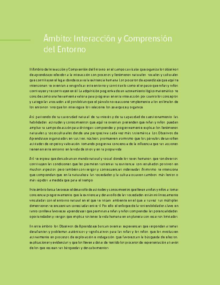 Ámbito: Interacción y comprensión del entorno