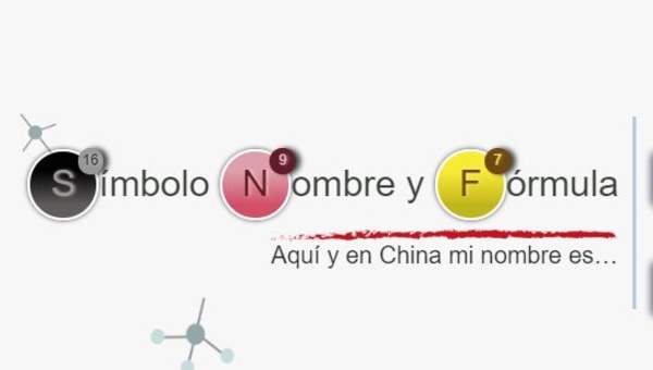 Símbolo, nombre y fórmula