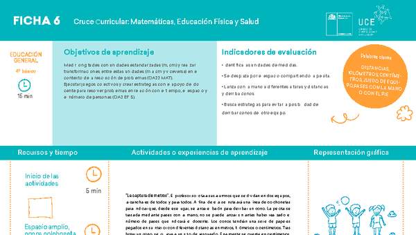 4° básico, Ficha N° 6 Movimiento en 15 minutos