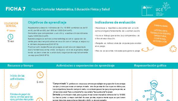 4° básico, Ficha N° 7 Movimiento en 15 minutos