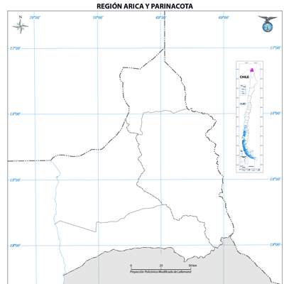 Mapa región arica y Parinacota (mudo)