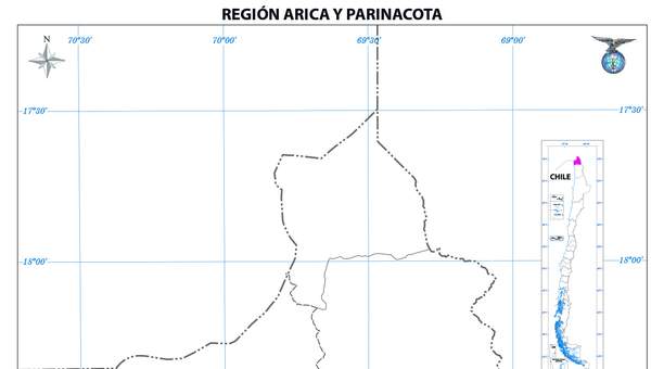 Mapa región arica y Parinacota (mudo)