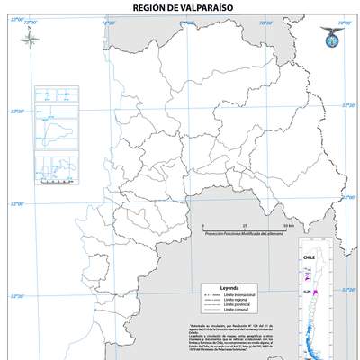 Mapa región de Valparaíso (mudo)