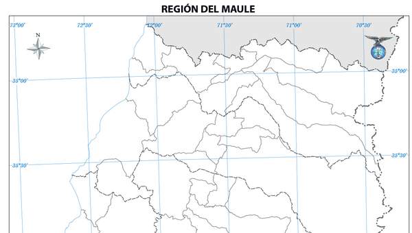 Mapa región del Maule (mudo)