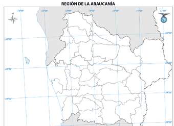 Mapa región de la Araucanía (mudo)