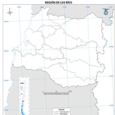 Mapa región de los Ríos (mudo)