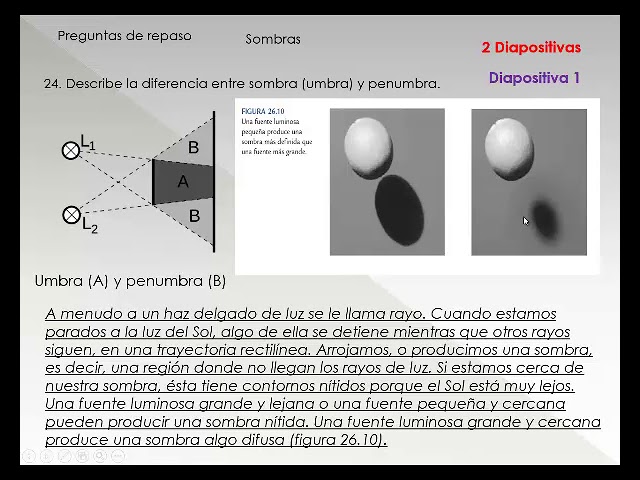 24  Describe la diferencia entre sombra umbra y penumbra