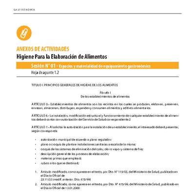Anexo Higiene para la elaboración de alimentos