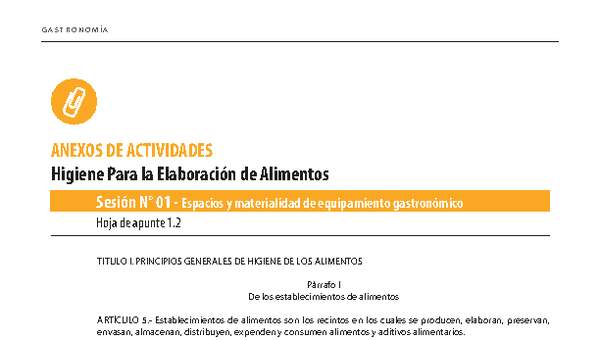 Anexo Higiene para la elaboración de alimentos