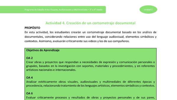 Actividad 4: Creación de un cortometraje documental