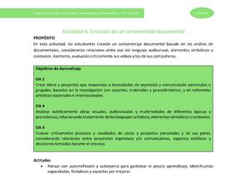 Actividad 4: Creación de un cortometraje documental