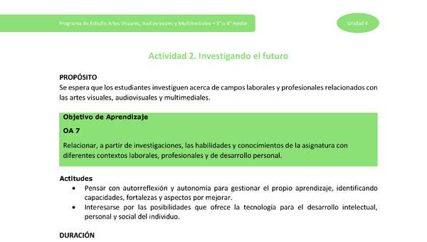 Actividad 2: Investigando el futuro