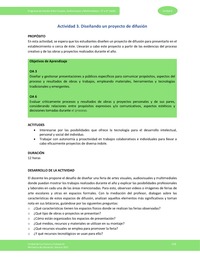 Actividad 3: Diseñando un proyecto de difusión