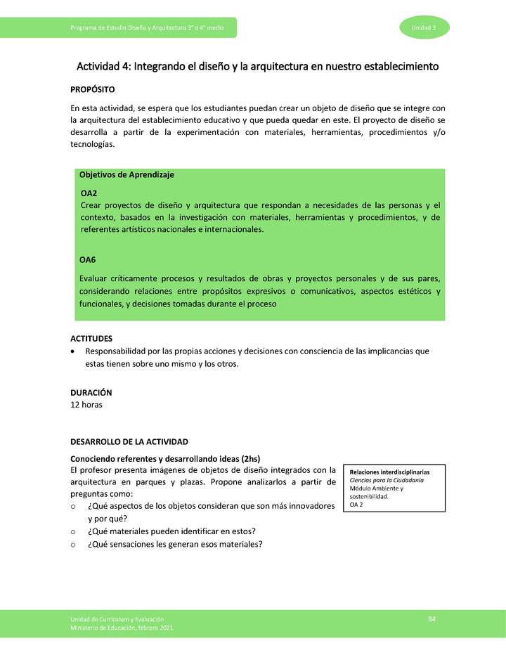 Actividad 4: Integrando el diseño a la arquitectura en nuestro establecimiento