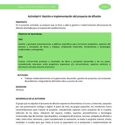 Actividad 4: Gestión e implementación del proyecto de difusión