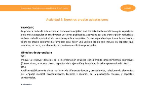 Actividad 2: Nuestras propias adaptaciones