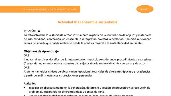 Actividad 4: El ensamble sustentable