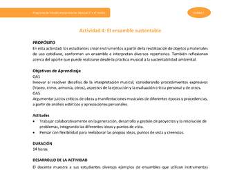 Actividad 4: El ensamble sustentable