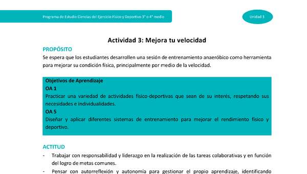 Actividad 3: Mejora tu velocidad