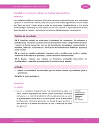 Actividad 4: Movimientos cíclicos y los modelos trigonométricos