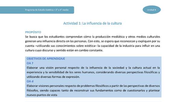 Actividad 1: La influencia de la cultura