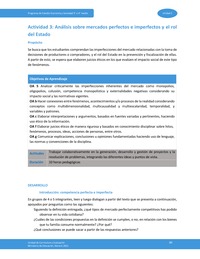 Actividad 3: Análisis sobre mercados perfectos e imperfectos y el rol del Estado