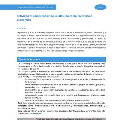 Actividad 3: Comprendiendo la inflación como mecanismo económico