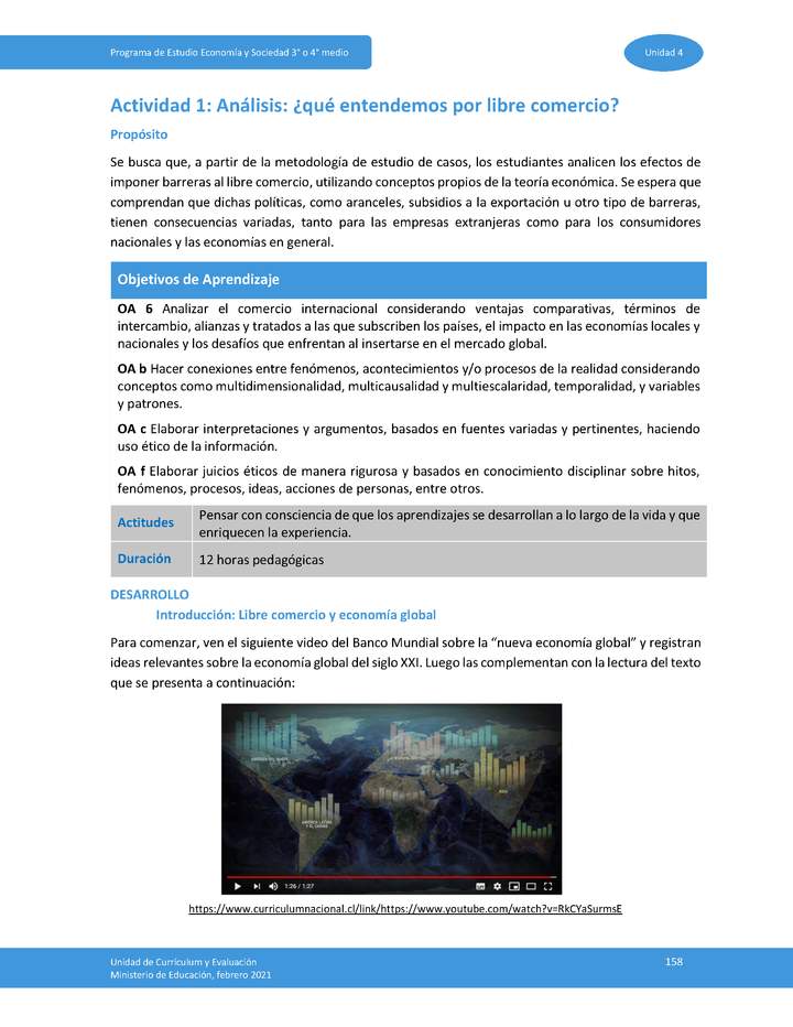 Actividad 1: Análisis: ¿qué entendemos por libre comercio?