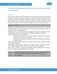 Actividad 2: Reimaginando un desastre socionatural ¿qué pudimos hacer distinto?