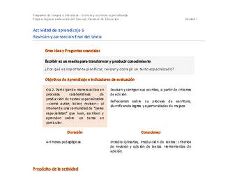Actividad de aprendizaje 6: Revisión y corrección final del texto