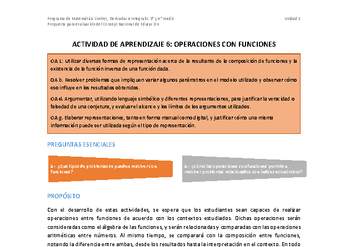 Actividad de aprendizaje 6: Operaciones con funciones