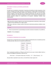 Actividad 2: Calcular promedios ponderados