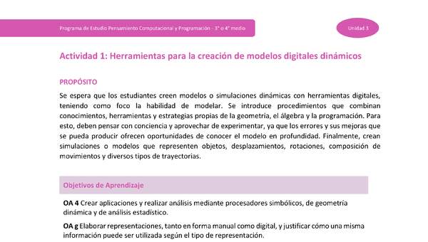 Actividad 1: Herramientas para la creación de modelos digitales dinámicos