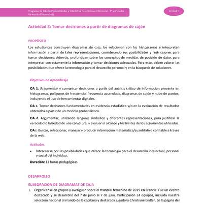 Actividad 3: Tomar decisiones a partir de diagramas de cajón