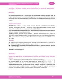 Actividad 4: Aplicar el modelo de correlación lineal en censos de la población