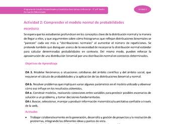 Actividad 2: Comprender el modelo normal de probabilidades