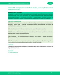 Actividad 3: Investigando la acción de las toxinas, venenos y fármacos en la inhibición enzimática