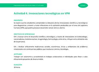 Actividad 4: Innovaciones tecnológicas en VPH