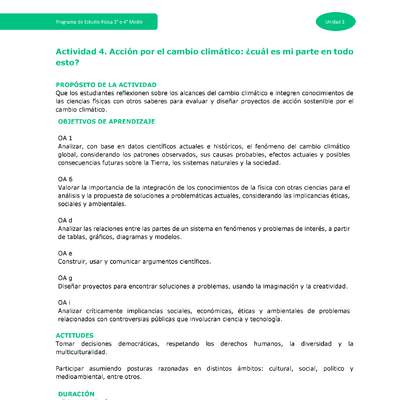 Actividad 4 -.Acción por el cambio climático: ¿cuál es mi parte en todo esto?