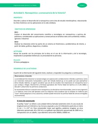 Actividad 1 - Nanoquímica: ¿consecuencia de la historia?