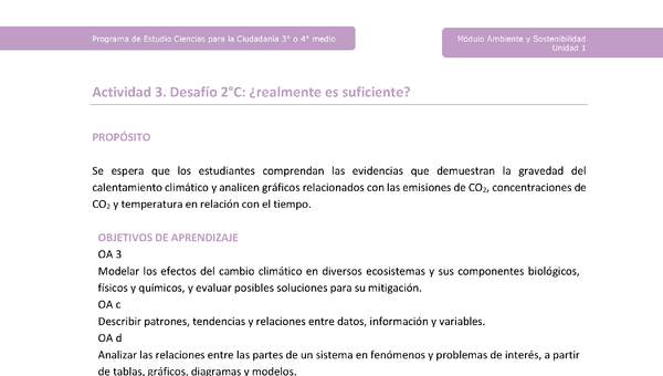 Actividad 3 - Desafío 2°C: ¿realmente es suficiente?