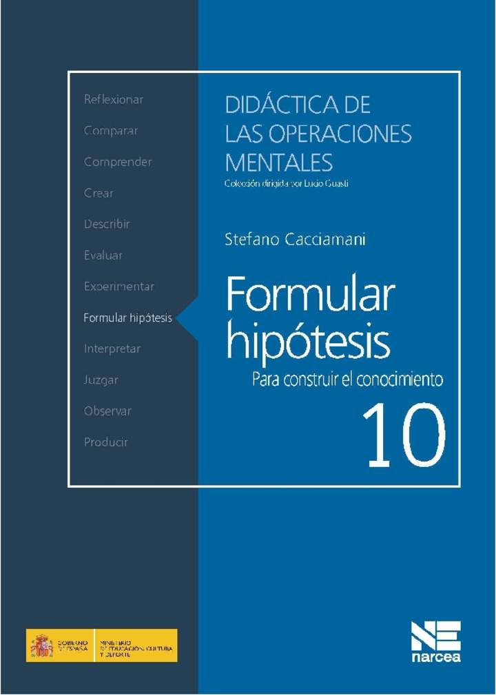 Formular hipótesis. Para construir el conocimiento