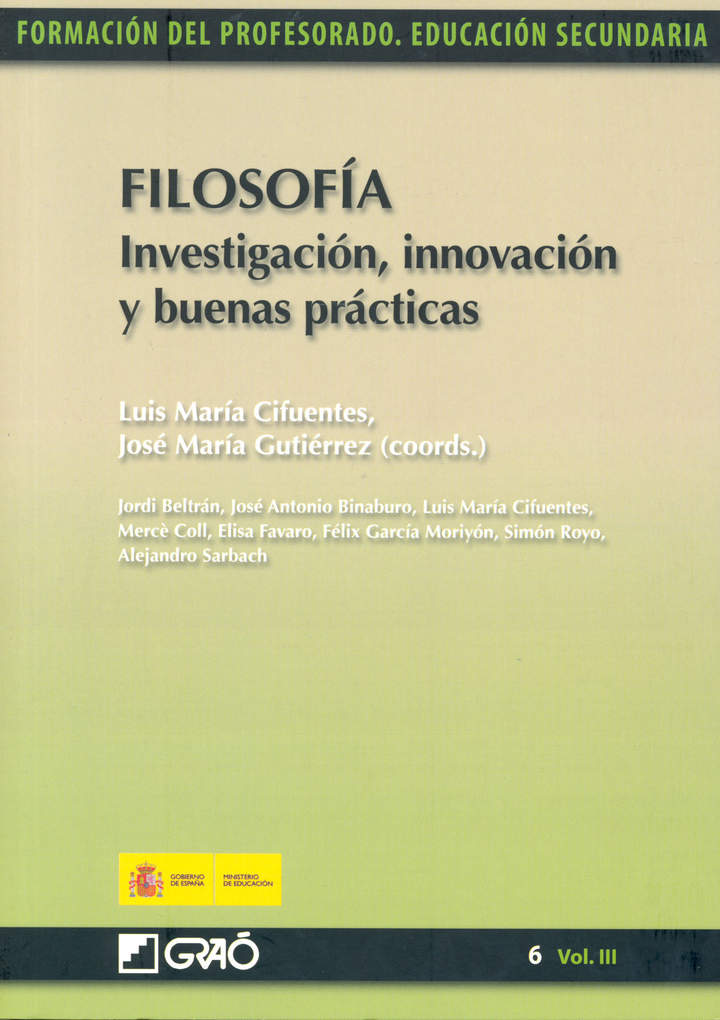 Filosofía. Investigación, innovación y buenas prácticas