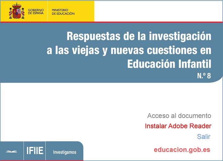 Respuestas de la investigación a viejas y nuevas cuestiones en educación infantil