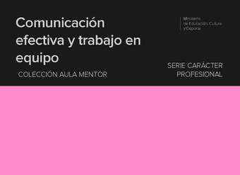 Comunicación efectiva y trabajo en equipo