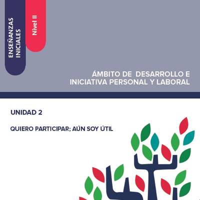 Enseñanzas iniciales. Nivel II. Ámbito de desarrollo e iniciativa personal y laboral. Unidad 2. Quiero participar: aún soy útil