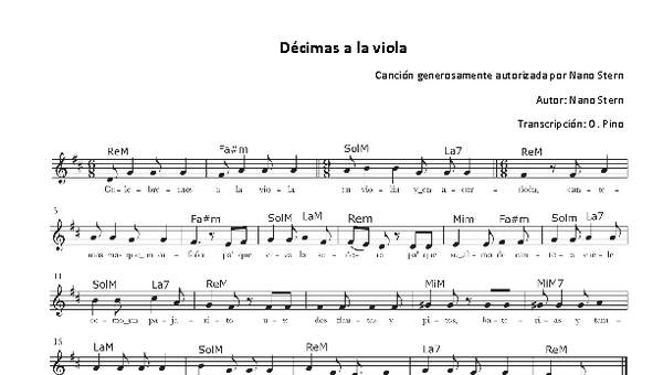 Décimas a la viola