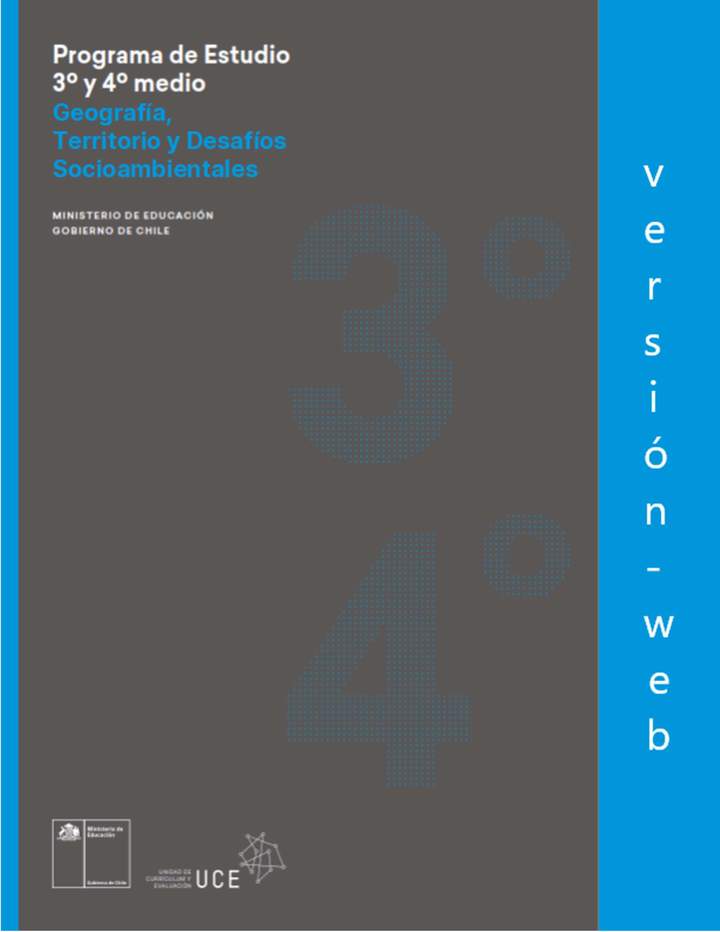 Programa de Geografía, territorio y desafíos socioambientales para 3° o 4° medio Diferenciado HC