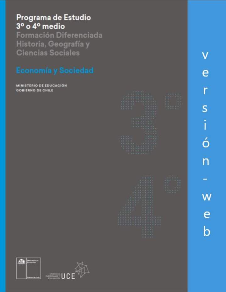 Programa de Economía y sociedad para 3° o 4° medio Diferenciado HC