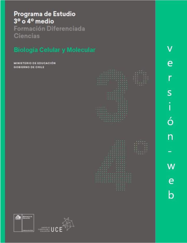 Programa de Biología celular y molecular para 3° o 4° medio Diferenciado HC